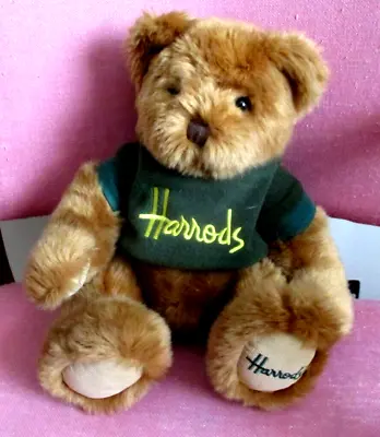 £12 • Buy Harrods Teddy Bear Green Sweater Jumper Corduroy Embroidered Paws