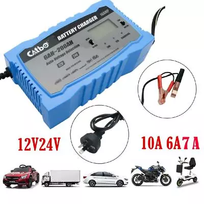 Car Boat Deep Cycle Smart Battery Charger 12V/24V Automatic Durable 10A 7A 6A AU • $59.30