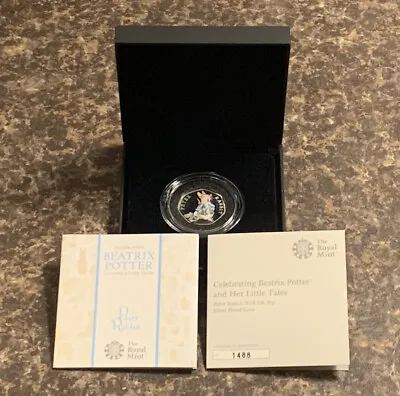 2018 Beatrix Potter Peter Rabbit Silver Proof 50p Fifty Pence Coin Coa 1488 • £26.95