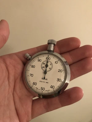 £14.99 • Buy VINTAGE SMITHS 1/100TH MIN Mechanical  Pocket Stopwatch WORKING MADE IN GB