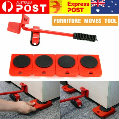 $25.49 • Buy Heavy Furniture Moving Lifter Roller Move Tool Set Wheel Mover Sliders Kit AU