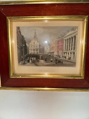 W.H.Bartlett S.Lacey Framed Print Of State Street Boston • $50