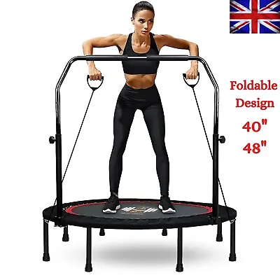 £67.99 • Buy Mini Trampoline Foldable Trampoline Fitness Rebounder Exercise Bouncer 40/48 