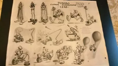 Disney Dumbo Production Animation Clown Model Sheet • $149.99