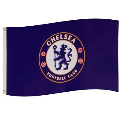 Chelsea Football Club  With Club Crest Flag   5' X 3' • £10.25