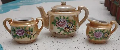 Vintage Miniature Porcelin 3pc Tea Set. Made In Occupied Japan. • $11.99