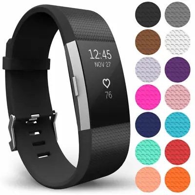 Strap Replacement Silicone Wristband Band Watch Wrist Straps For Fitbit Charge 2 • $11.39
