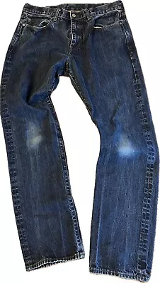 J Crew Jeans Mens 34x34*(32) Blue 1040 Straight Japanese Kaihara Dark Wash Denim • $33.80