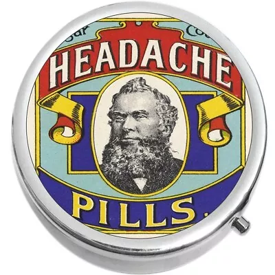 Apothecary Headache Pills Apothecary Vintage Medical Pill Box Medicine Pill Box • $12.77