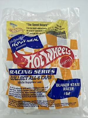 1992 McDonald's Hot Wheels Quaker State Racer #62 Diecast Happy Meal Toy • $8.99