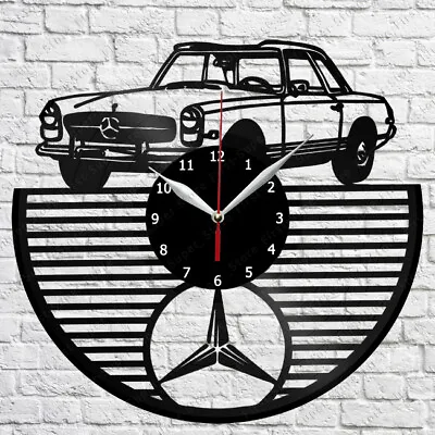 Mercedes Retro Car Vinyl Record Wall Clock Art Decor Original Gift 12''30cm 2383 • $14.99