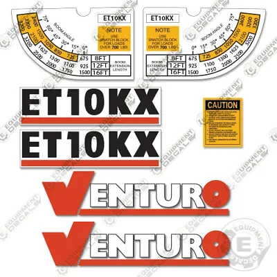 Fits Venturo ET10KX Decal Kit (CUSTOM WHITE LOGO) Boom Truck Vinyl Aftermarket! • $39.95