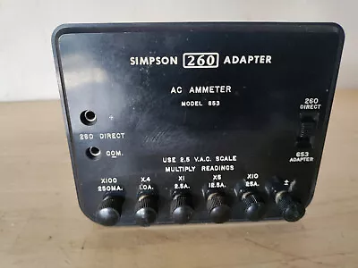 Simpson 260 Adapter AC Ammeter Model 653 Fits Simpson 260 270 Multimeters • $44.99