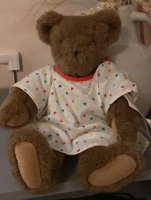 1992 Vermont Teddy Bear Plush In Hospital Gown 17 Inch Vintage • $14.57