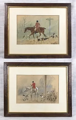 WILLIAM VERNER LONGE (1857-1924) Original Watercolour Paintings Hunting Hounds • £80