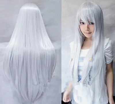 Women 80cm Long Straight Wigs Fashion Cosplay Costume Anime Hair Party Full Wigs • $14.99