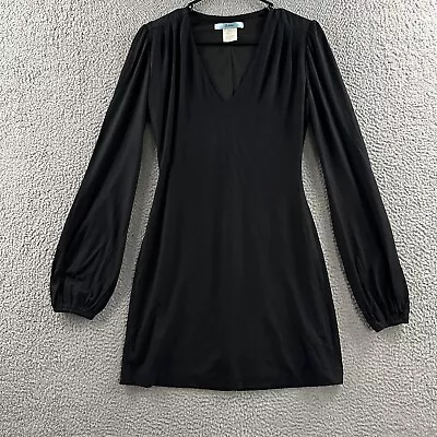 Marciano Womens Dress Black Size Small A-Line  Long Sleeve USA Made Rayon Blend • $29.49