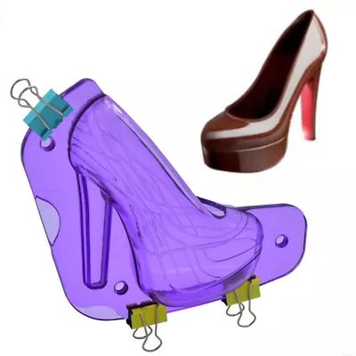 3D Chocolate Mold High Heel Shoes Candy Cake Decoration Molds DIY Baking Tool Kt • £4.56