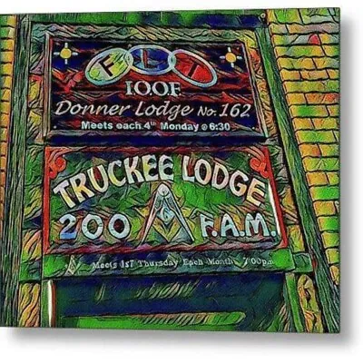 Metal Print  Truckee Masonic Lodge  Green Theme) • $211.49