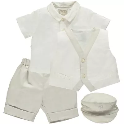 £15 • Buy Emile Et Rose Designer 9507 Kayden Stone Waistcoat, Shirt, Shorts & Hat Set 