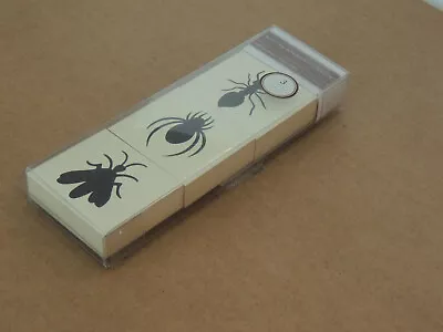 MARTHA STEWART CRAFTS Insects 3 Wood Mount Rubber Stamps Spider Ant Fly NEW • $14.99