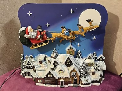 £45 • Buy Premier Fibre Optic Santa And Reindeers Over Rooftops Christmas Decoration Boxed