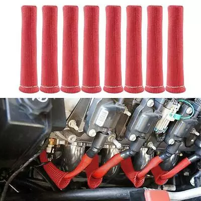 8X 2500° Spark Plug Wire Boots Protector Sleeve Heat Shield Cover For LS1/LS2 US • $8.99