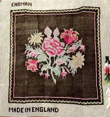 Ehrman. Floral. Cushion Cover Tapestry Kit. 15”x 15” Made In England. New. 1987. • £36.99