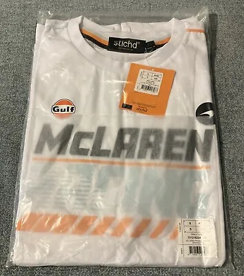 McLaren FW F1 Gulf Racing Graphic T-shirt. 100% Cotton Size Small  BNWT • £11.95