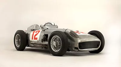 VINTAGE 1950's MERCEDES BENZ W196 FORMULA ONE RACE CAR POSTER PRINT 20x36 9MIL • $34.95