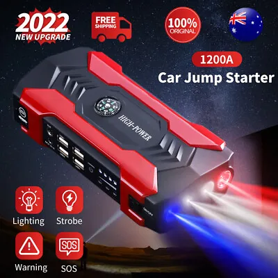 $90.24 • Buy 12V Car Jump Starter 30000mAh Portable Charger Power Bank With LED Flash Light