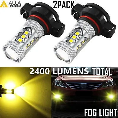 Alla Lighting 2x 3000K 2504 Golden Yellow LED Fog Light Driving Bulb Amber Lamps • $24.98