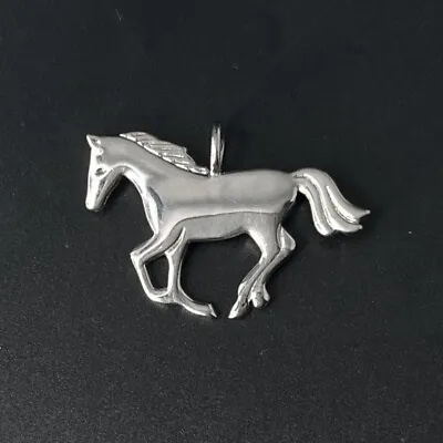 Sterling Silver Mustang Horse Pendant Charm 925 Running Wild Horse Pony • $24.99