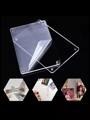 Transparent Acrylic Photo Double Sided Clear Picture Frame-Magnetic Photo Block • $6.73