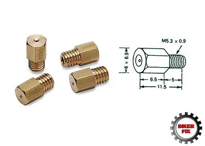 Motorcycle Scooter Carburetor Mikuni Hex Brass Main Jet - All Sizes Available • $4.97