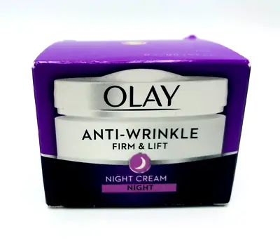 OLAY Anti-Wrinkle Firm And Lift Night Cream Anti-Ageing Moisturiser 50ml • £11.99