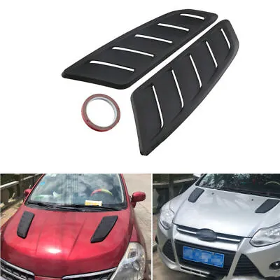 ABS Car Hood Vent Scoop Kit Cold Air Flow Intake Louvers Cooling Bonnet Cover • $13.99