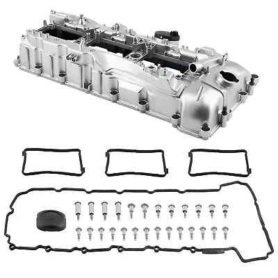 $162.99 • Buy Aluminum Valve Cover W/ Gasket & Oil Cap For BMW 135i 335i 535i 640i 740i X3 N55