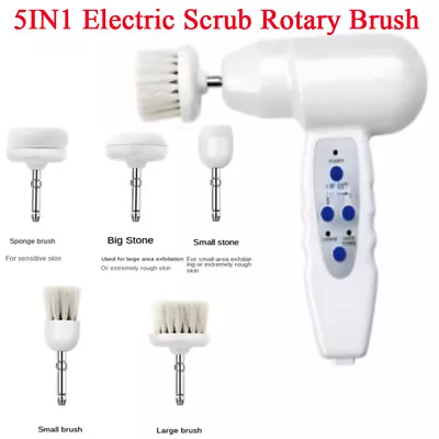 5in1 Electric Microdermabrasion Rotary Brush Face Skin SPA Care Facial Scrubber • $49.99