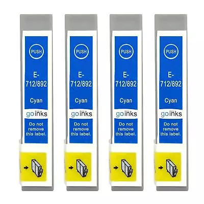 £8.65 • Buy 4 Cyan Ink Cartridges For Epson Stylus CX4300, DX4400, DX7000F, DX7450, SX205