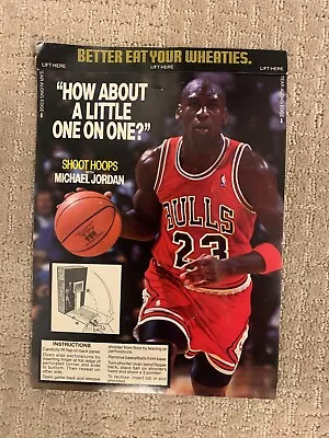 Shoot Hoops With Michael Jordan Wheaties Cereal Box Game 1991 UNOPENED • $2.99