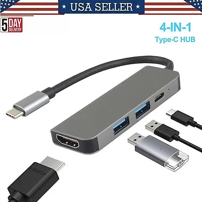 4 In 1 Multifunction Type-C HUB To 4K HDMI USB 3.0 PD Charging Port Adapter USA • $8.99