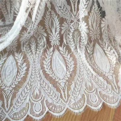  Soft Chantilly Costume Lace Fabric DIY Bridal Dress Wedding Gown Veiling 1 Yard • $15