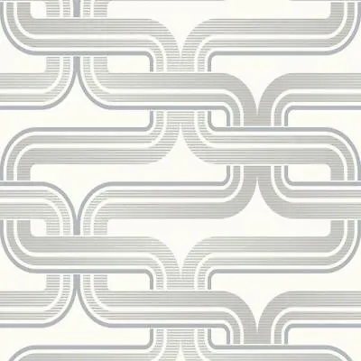 £9.99 • Buy Arthouse Retro White Grey Link Chain 60s 70s Vintage Effect Wallpaper Geometric