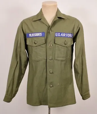 Men's VTG NOS 70s Vietnam War US Air Force Sateen Fatigue Shirt Sz S 1970s Army • $79.99