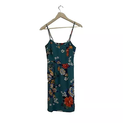 Anthropologie Moulinette Soeurs 6 Dress Silk Mini Sleeveless Blue Floral READ  • $15.99