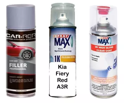 Auto Touch Up Paint Kia Fiery Red A3R Plus 2k Clear Coat & Primer • $109.99