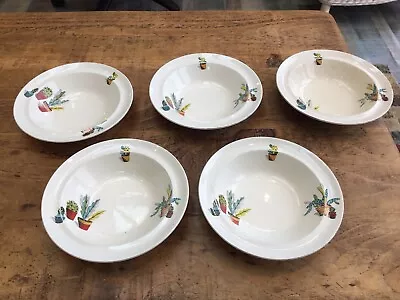 5. VINTAGE. CIRCA 1950s ALFRED  MEAKIN ENGLAND. CACTUS PATTERN DISHES / BOWLS. • £12