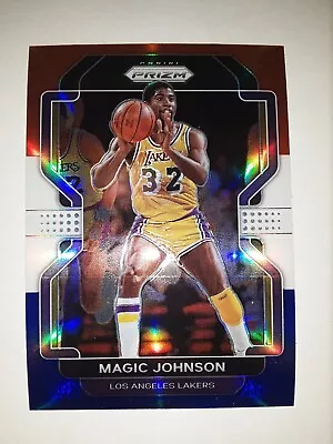 2021-22 Panini Prizm Magic Johnson RWB PRIZM Los Angeles Lakers #248 HOF SP! • $0.99