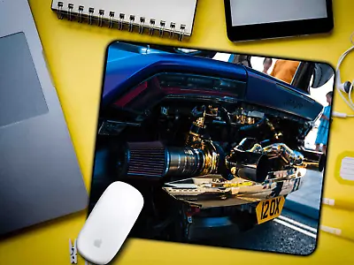 £10.99 • Buy New Custom Modified Lamborghini Gold Exhaust Computer Mouse Mat Pad Thick
